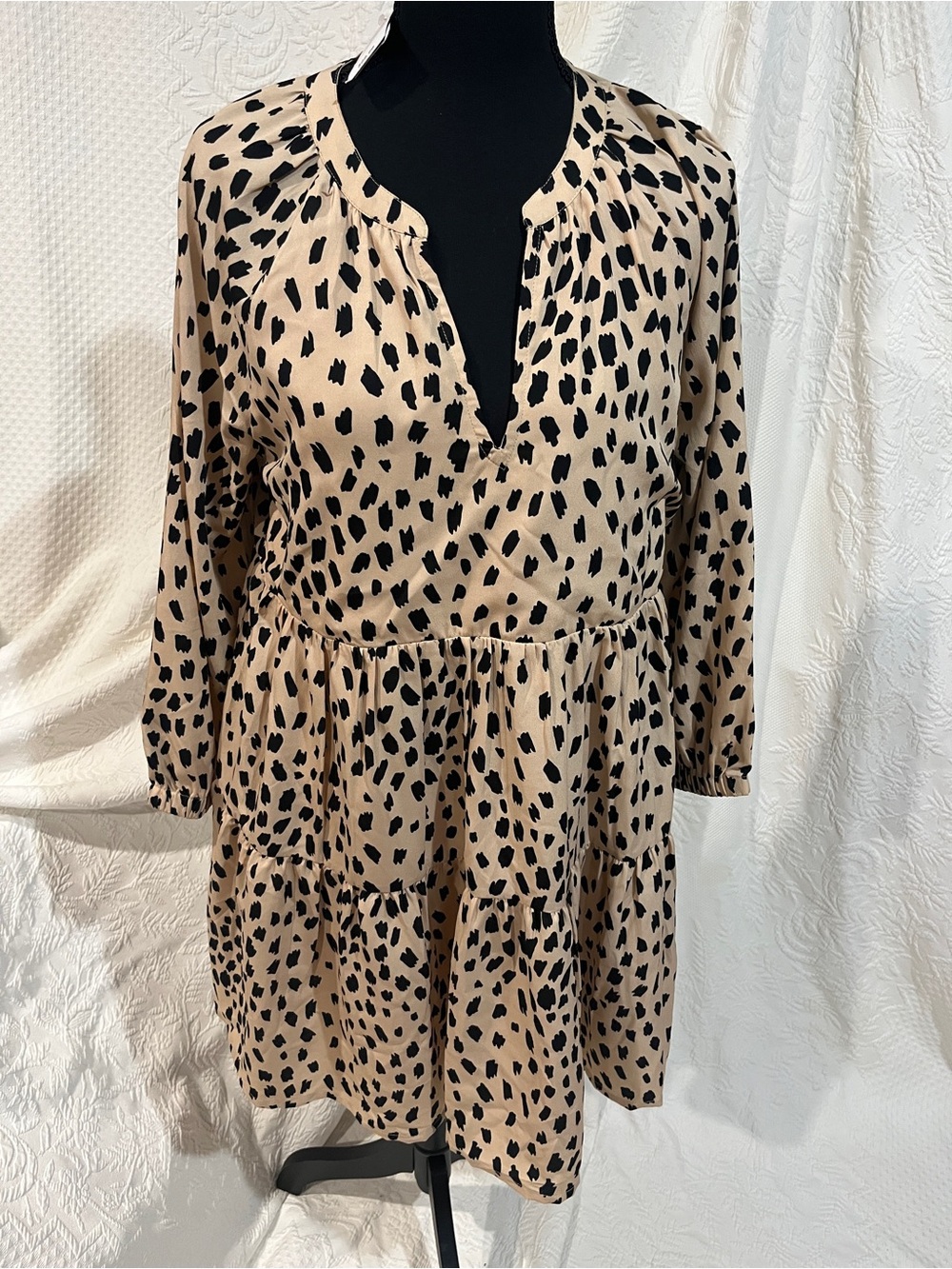 Vineyard Vines Leopard Tiered Dress, size small, new with tags